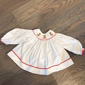 Smocked reindeer top 12 months